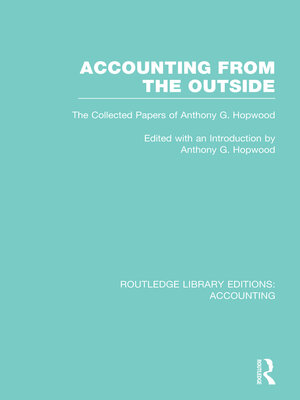 cover image of Accounting From the Outside (RLE Accounting)
